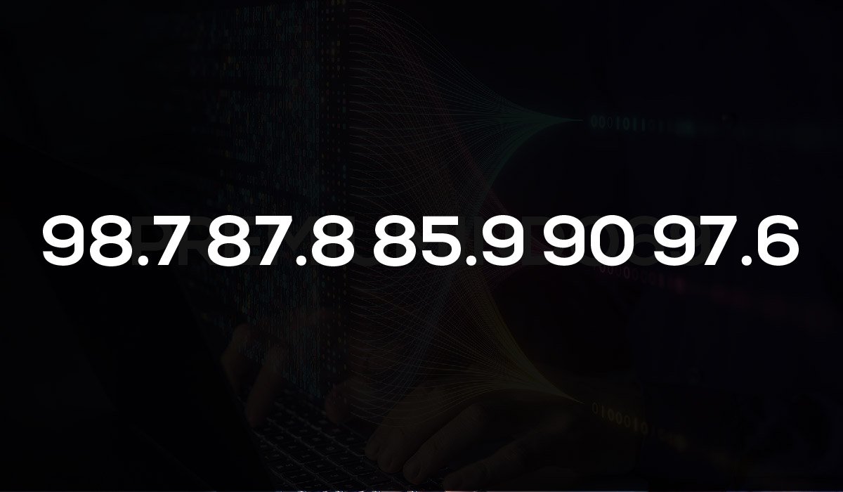 98.7 87.8 85.9 90 97.6